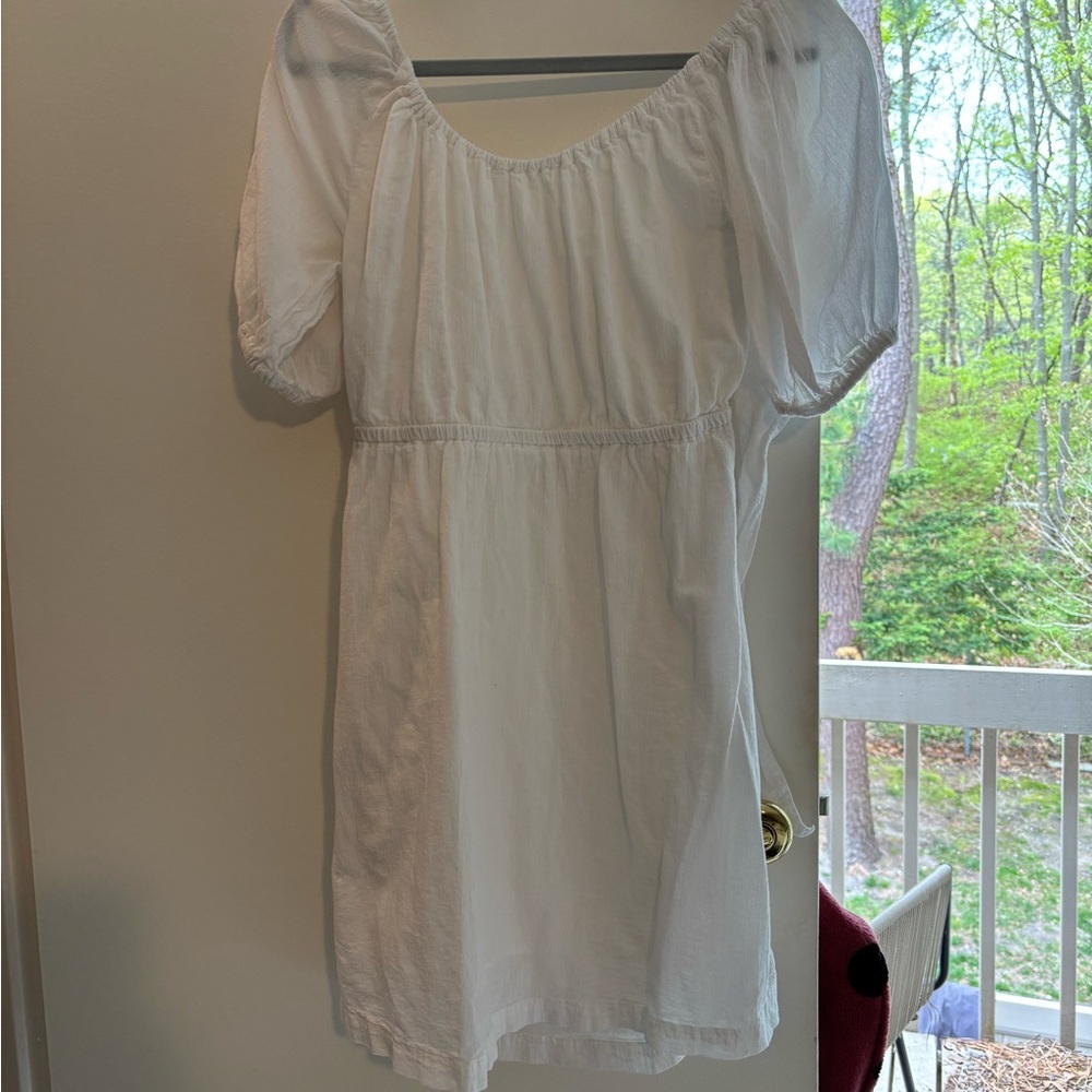 White Dress with Tie Back
